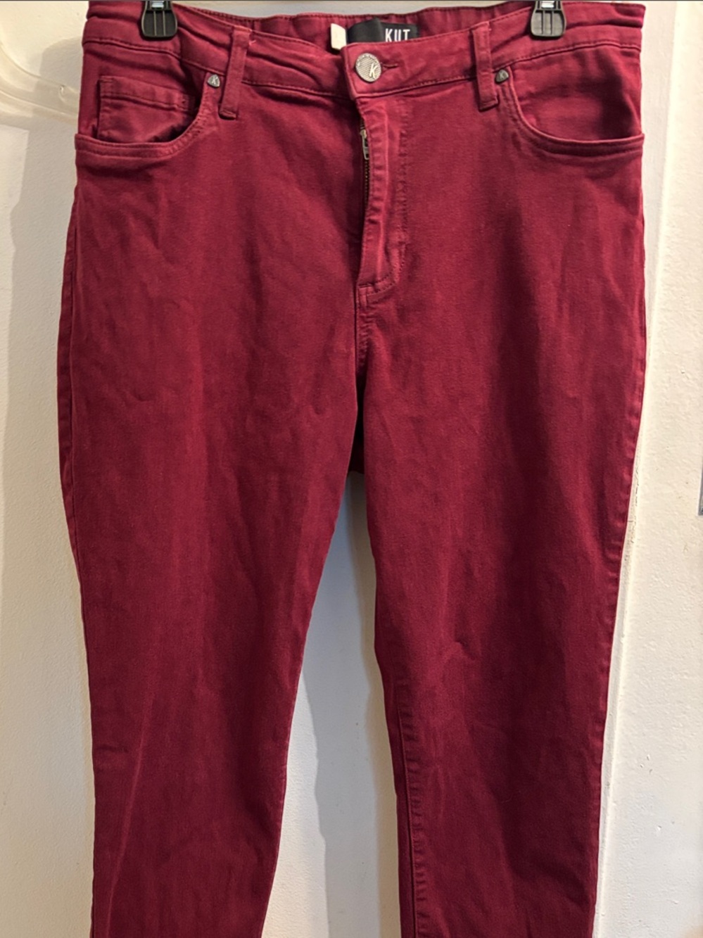 Women's Burgundy KUT Jeans Size 12
